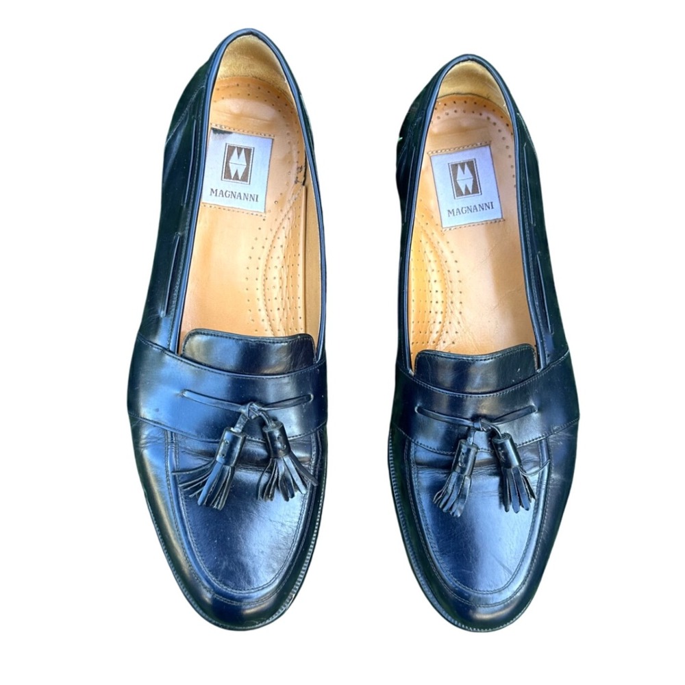 Magnanni Men's Dylan Tassel Loafers Size 8 Black‎
